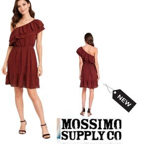 NWT cold shoulder maroon stretchy dress